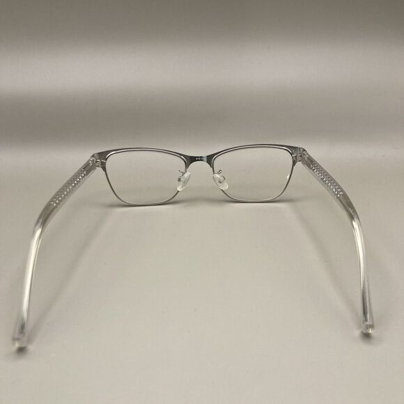 Coach Eyeglasses Frames HC5067 9233 Satin Black Silver/Crystal Cat Eye 51-17-135 - Picture 7 of 16